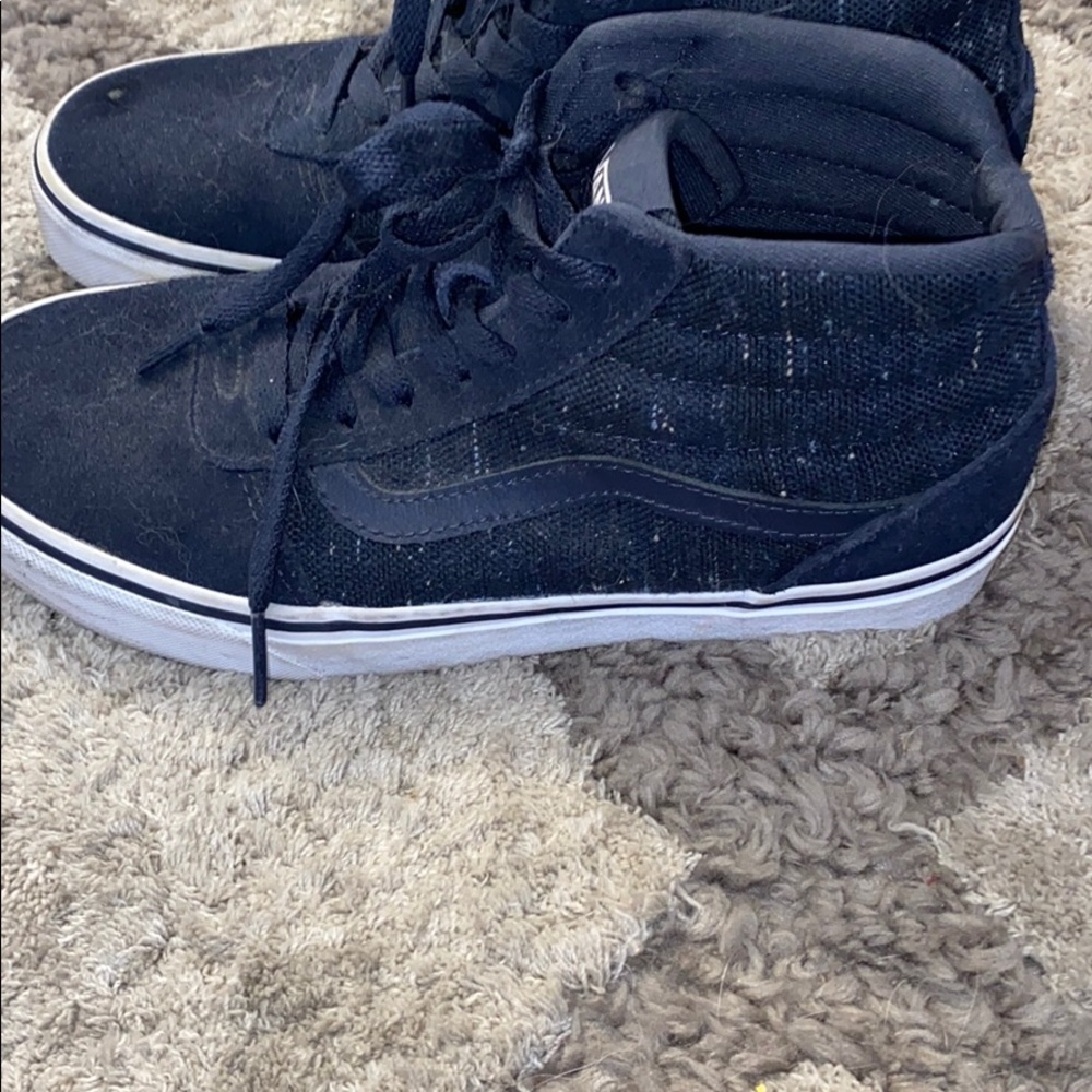 Navy blue high top Vans - Size 6.5